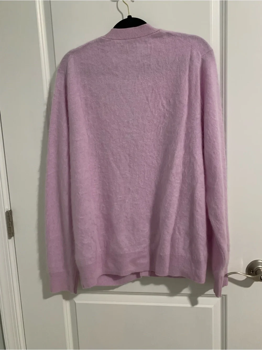 J. Crew Brushed Cashmere Pastel Lilac V-Neck Button Cardigan